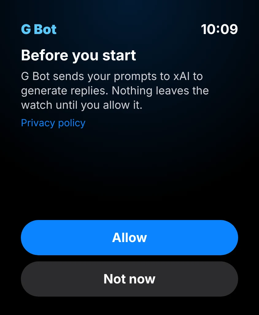 G Bot – AI consent